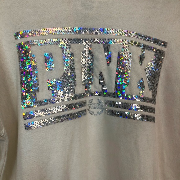 VS Pink | Sequin Logo Crewneck - Picture 3 of 5